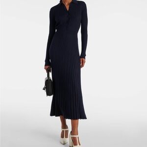 Gabriela Hearst Navy cashmere/silk dress